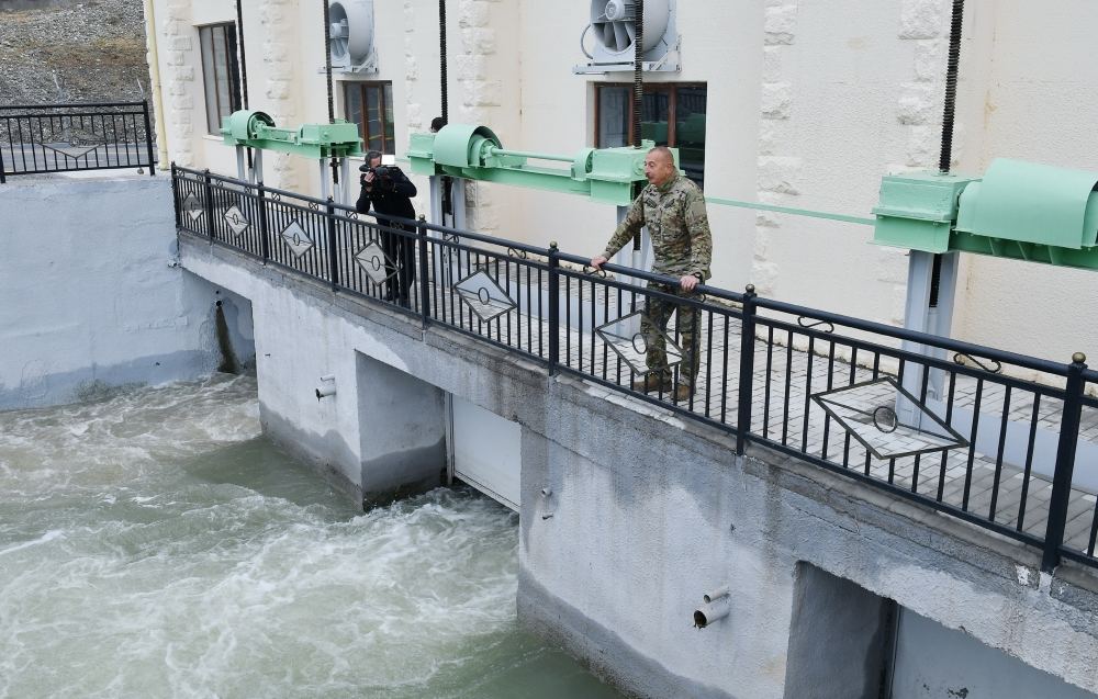 President Ilham Aliyev launches “Sugovushan-1” and “Sugovushan-2” small hydropower plants after renovation (PHOTO)