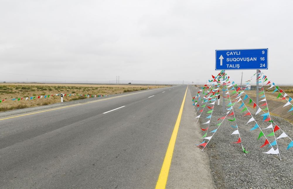 President Ilham Aliyev inaugurates highway leading to Sugovushan and Talish villages (PHOTO)