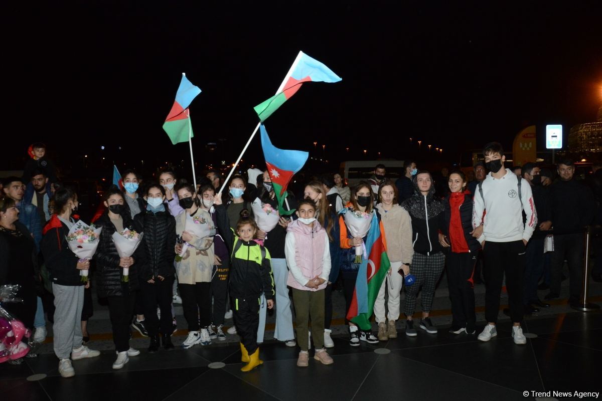 Azerbaijani gymnasts bring medals of European Championship to Baku (PHOTO)