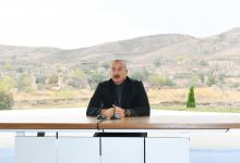 President Ilham Aliyev meets with members of Jabrayil general public, lays foundation of Memorial Complex and restoration of city (PHOTO)