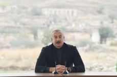 President Ilham Aliyev meets with members of Jabrayil general public, lays foundation of Memorial Complex and restoration of city (PHOTO)