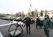 Remarkable footage: President Ilham Aliyev views Harop unmanned aerial vehicles in Jabrayil (PHOTO/VIDEO)