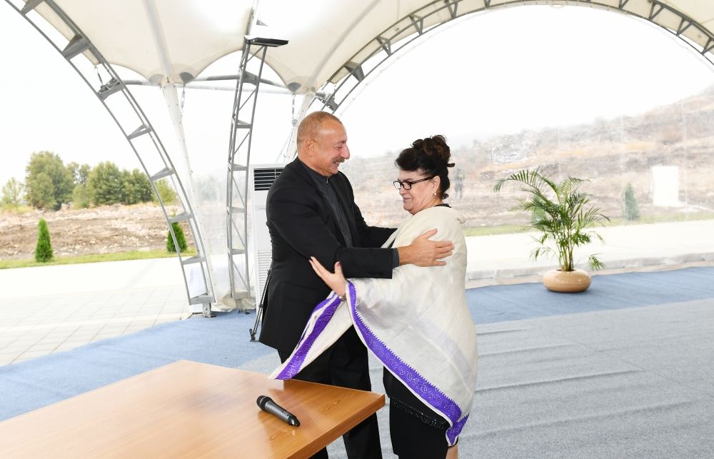 President Ilham Aliyev meets with members of Jabrayil general public, lays foundation of Memorial Complex and restoration of city (PHOTO)
