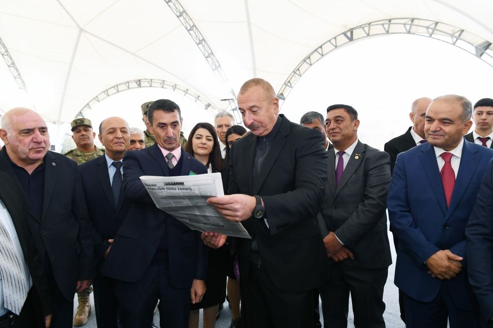 President Ilham Aliyev meets with members of Jabrayil general public, lays foundation of Memorial Complex and restoration of city (PHOTO)