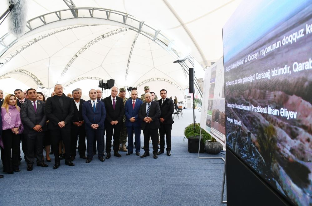 President Ilham Aliyev meets with members of Jabrayil general public, lays foundation of Memorial Complex and restoration of city (PHOTO)