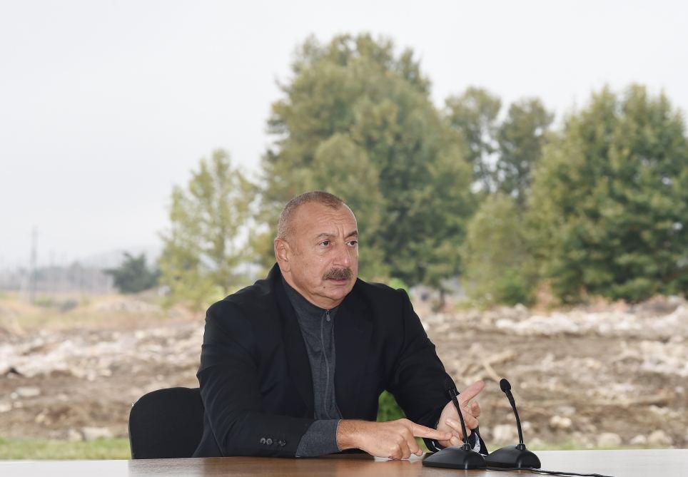 President Ilham Aliyev meets with members of Jabrayil general public, lays foundation of Memorial Complex and restoration of city (PHOTO)
