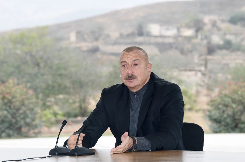 President Ilham Aliyev meets with members of Jabrayil general public, lays foundation of Memorial Complex and restoration of city (PHOTO)