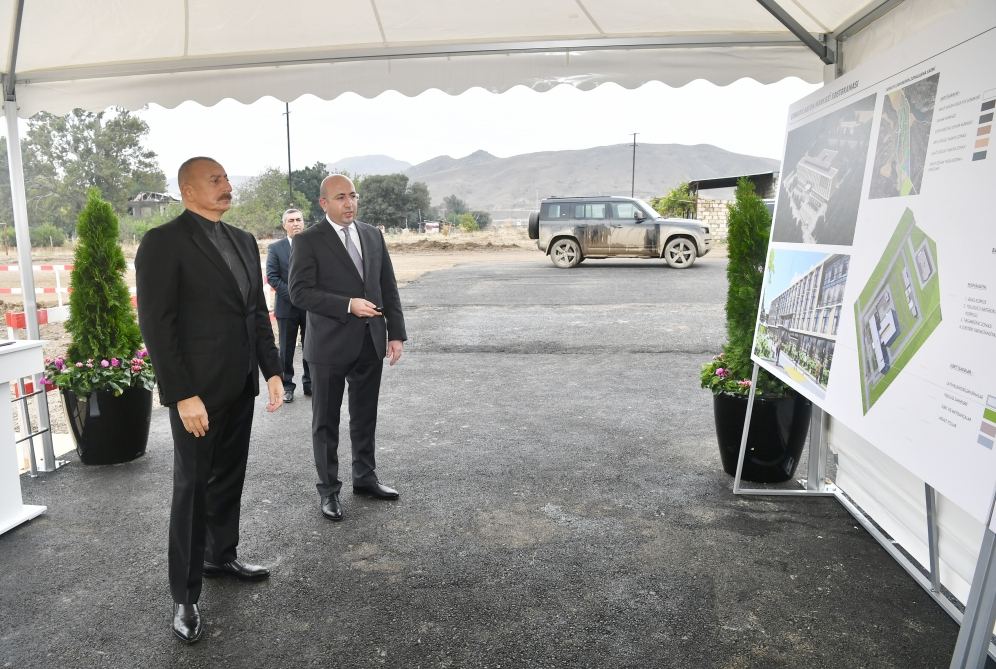 President Aliyev lays foundation stone for Jabrayil District Central Hospital (PHOTO)