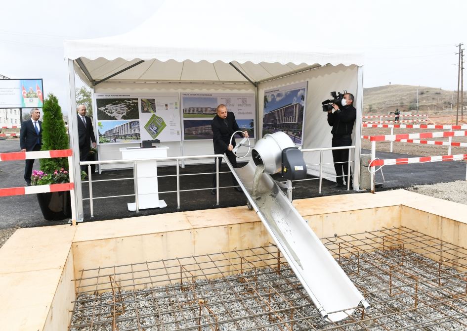 President Aliyev lays foundation stone for Jabrayil District Central Hospital (PHOTO)