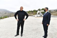 President Ilham Aliyev lays foundation for new mosque in Hadrut settlement (PHOTO/VIDEO)
