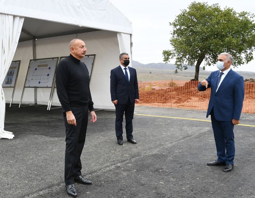 President Ilham Aliyev lays foundation for Hadrut junction substation (PHOTO/VIDEO)