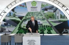 President Ilham Aliyev and First Lady Mehriban Aliyeva meet with members of general public of Fuzuli, lay foundation stone for Memorial Complex and for restoration of city (PHOTO)