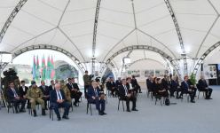 President Ilham Aliyev and First Lady Mehriban Aliyeva meet with members of general public of Fuzuli, lay foundation stone for Memorial Complex and for restoration of city (PHOTO)