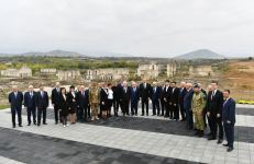 President Ilham Aliyev and First Lady Mehriban Aliyeva meet with members of general public of Fuzuli, lay foundation stone for Memorial Complex and for restoration of city (PHOTO)