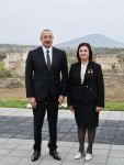 President Ilham Aliyev and First Lady Mehriban Aliyeva meet with members of general public of Fuzuli, lay foundation stone for Memorial Complex and for restoration of city (PHOTO)