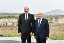 President Ilham Aliyev and First Lady Mehriban Aliyeva meet with members of general public of Fuzuli, lay foundation stone for Memorial Complex and for restoration of city (PHOTO)