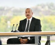 President Ilham Aliyev and First Lady Mehriban Aliyeva meet with members of general public of Fuzuli, lay foundation stone for Memorial Complex and for restoration of city (PHOTO)