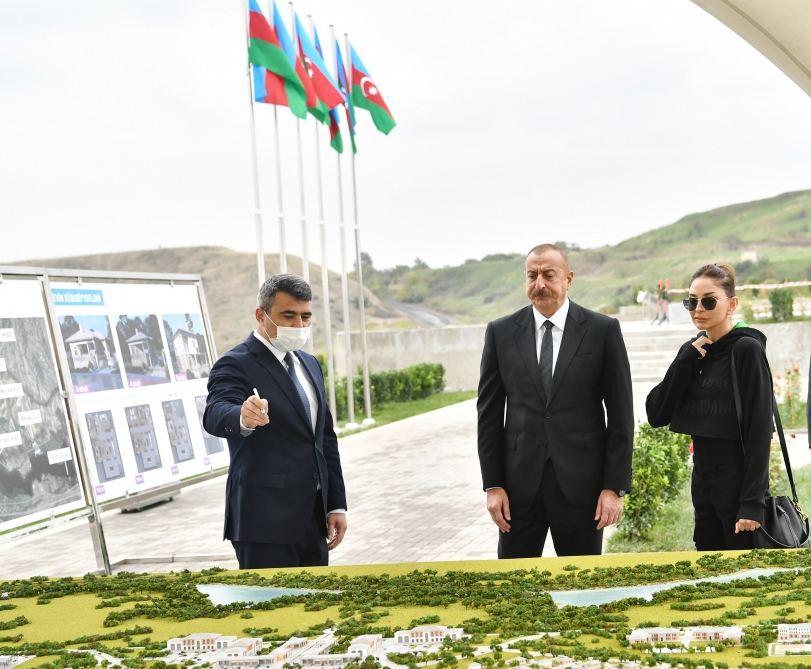 President Ilham Aliyev laid foundation stone “smart village” in Dovlatyarli village, Fuzuli district (PHOTO)