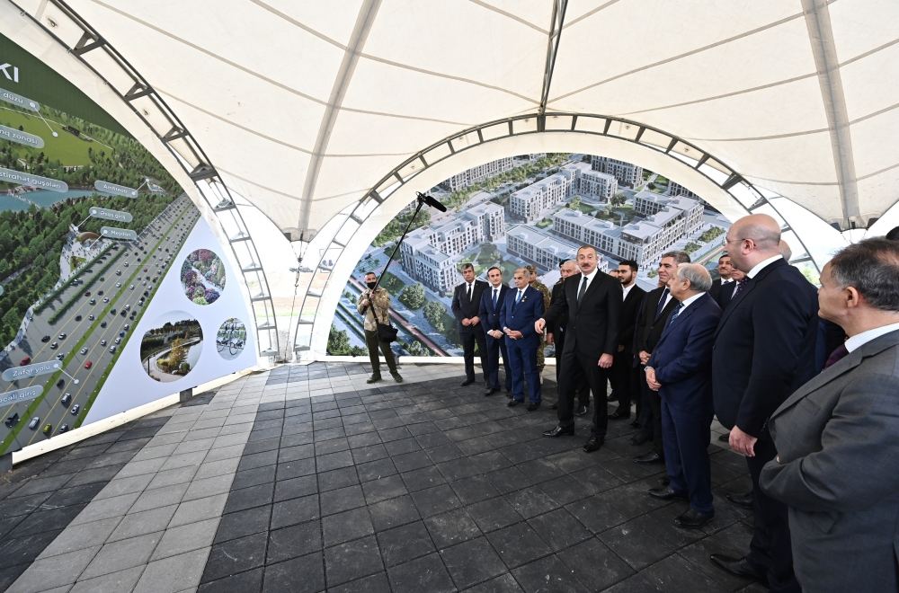 President Ilham Aliyev and First Lady Mehriban Aliyeva meet with members of general public of Fuzuli, lay foundation stone for Memorial Complex and for restoration of city (PHOTO)