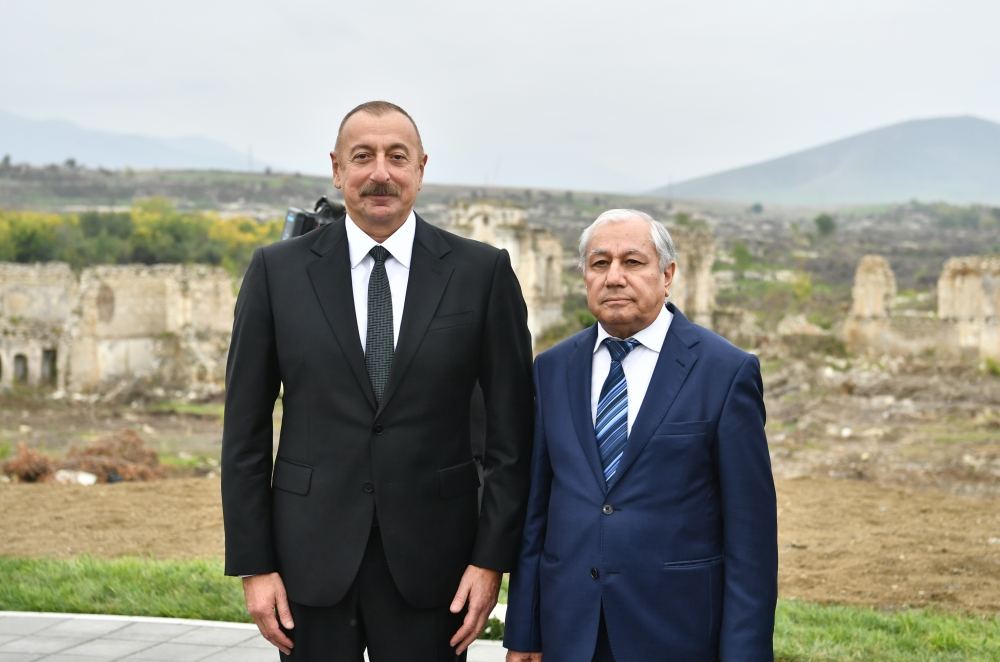 President Ilham Aliyev and First Lady Mehriban Aliyeva meet with members of general public of Fuzuli, lay foundation stone for Memorial Complex and for restoration of city (PHOTO)