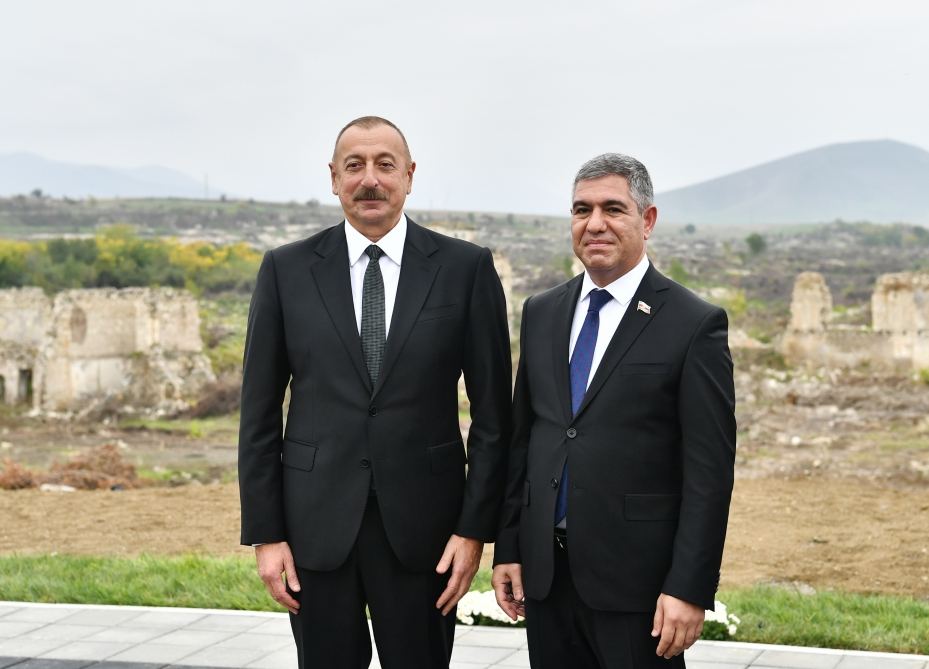 President Ilham Aliyev and First Lady Mehriban Aliyeva meet with members of general public of Fuzuli, lay foundation stone for Memorial Complex and for restoration of city (PHOTO)