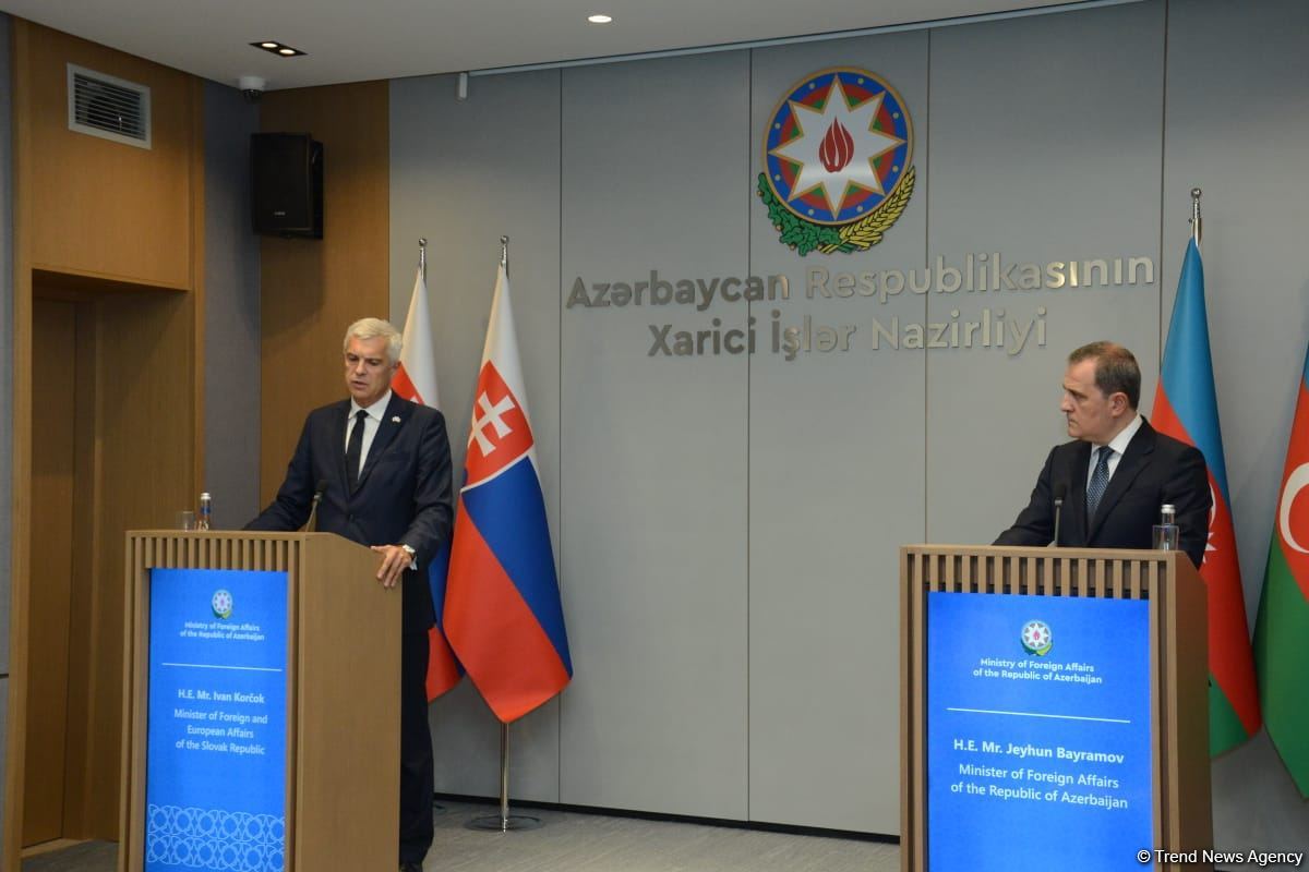 Joint press conference of Azerbaijani and Slovak FMs held in Baku (PHOTO/VIDEO)