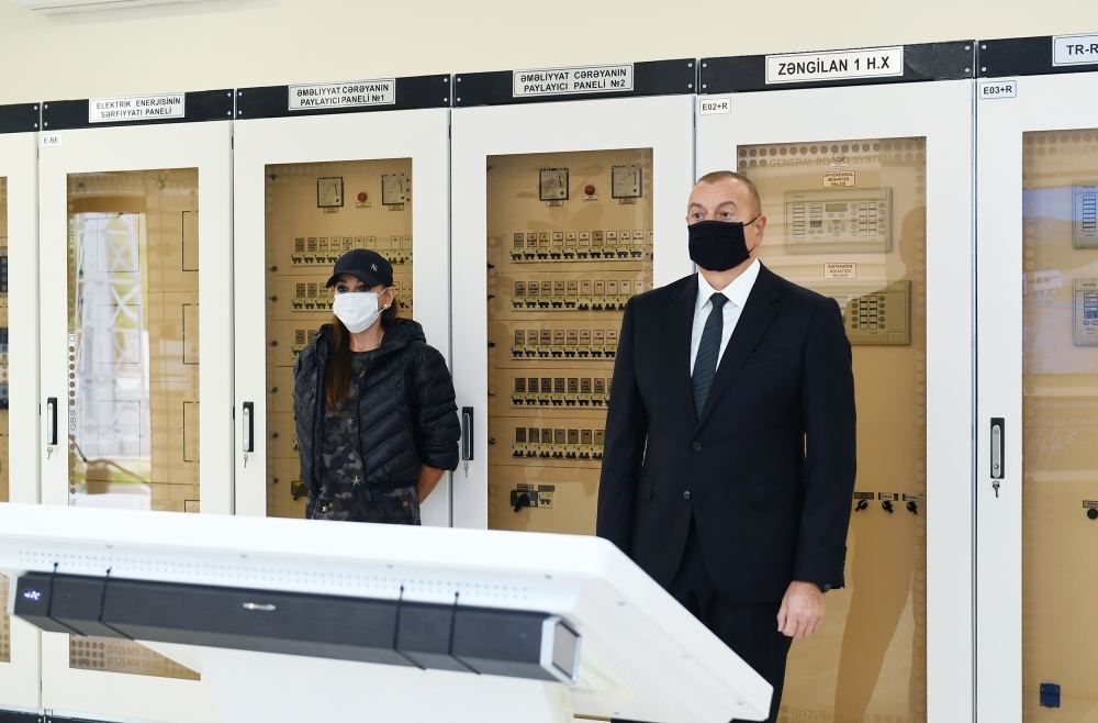 President Ilham Aliyev,First Lady Mehriban Aliyeva attend opening of “Zangilan” substation (PHOTO)