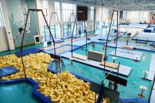 President Ilham Aliyev, First Lady Mehriban Aliyeva and their daughter Leyla Aliyeva view conditions created at new rehearsal building of National Gymnastics Arena (PHOTO)