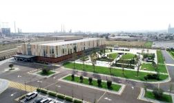 President Ilham Aliyev, First Lady Mehriban Aliyeva and their daughter Leyla Aliyeva view conditions created at new rehearsal building of National Gymnastics Arena (PHOTO)