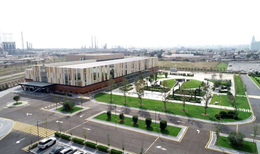 President Ilham Aliyev, First Lady Mehriban Aliyeva and their daughter Leyla Aliyeva view conditions created at new rehearsal building of National Gymnastics Arena (PHOTO)