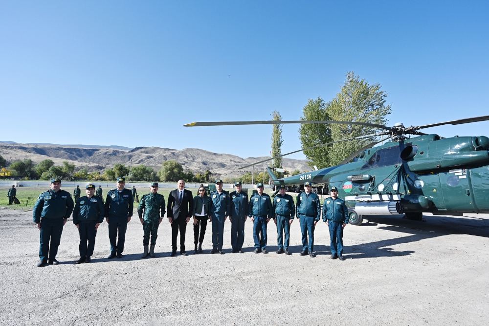 President Ilham Aliyev and First Lady Mehriban Aliyeva attend inauguration of new military unit complex of State Border Service in Gubadli district (PHOTO/VIDEO)