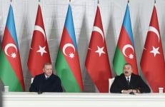 Presidents of Azerbaijan and Turkey make press statements (PHOTO/VIDEO)