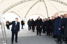 Azerbaijani, Turkish presidents laid foundation stone for Zangazur corridor (PHOTO/VIDEO)