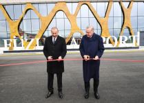 President Ilham Aliyev and President Recep Tayyip Erdogan attend opening ceremony of Fuzuli International Airport (PHOTO)