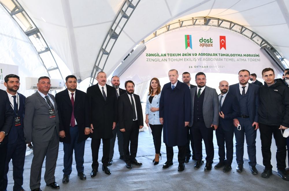 President Ilham Aliyev and President Recep Tayyip Erdogan lay foundation for “Dost Agropark” in Zangilan (PHOTO/VIDEO)