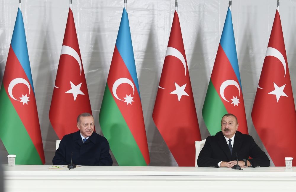 Presidents of Azerbaijan and Turkey make press statements (PHOTO/VIDEO)