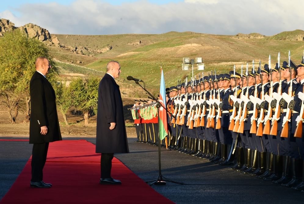 Official welcome ceremony held for Turkish President Recep Tayyip Erdogan in Aghali village, Zangilan district (PHOTO/VIDEO)