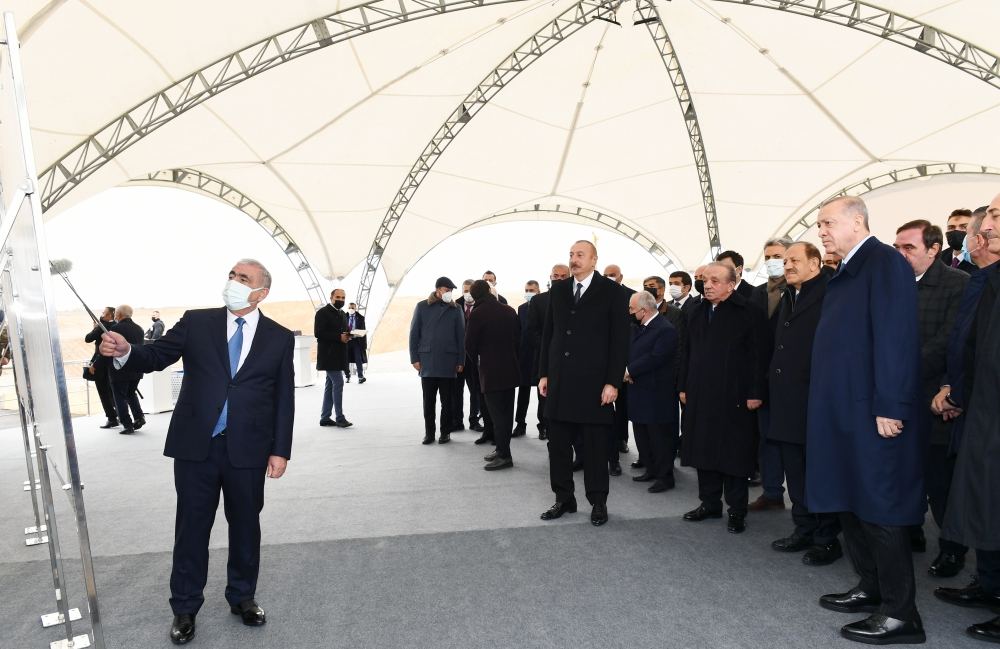 Azerbaijani, Turkish presidents laid foundation stone for Zangazur corridor (PHOTO/VIDEO)