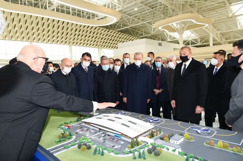 President Ilham Aliyev and President Recep Tayyip Erdogan attend opening ceremony of Fuzuli International Airport (PHOTO)