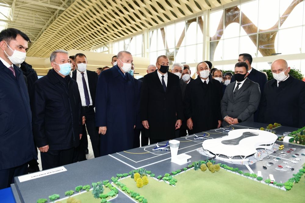 President Ilham Aliyev and President Recep Tayyip Erdogan attend opening ceremony of Fuzuli International Airport (PHOTO)