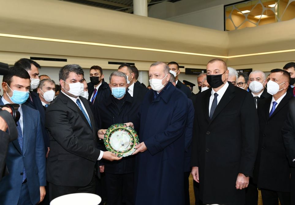 President Ilham Aliyev and President Recep Tayyip Erdogan attend opening ceremony of Fuzuli International Airport (PHOTO)