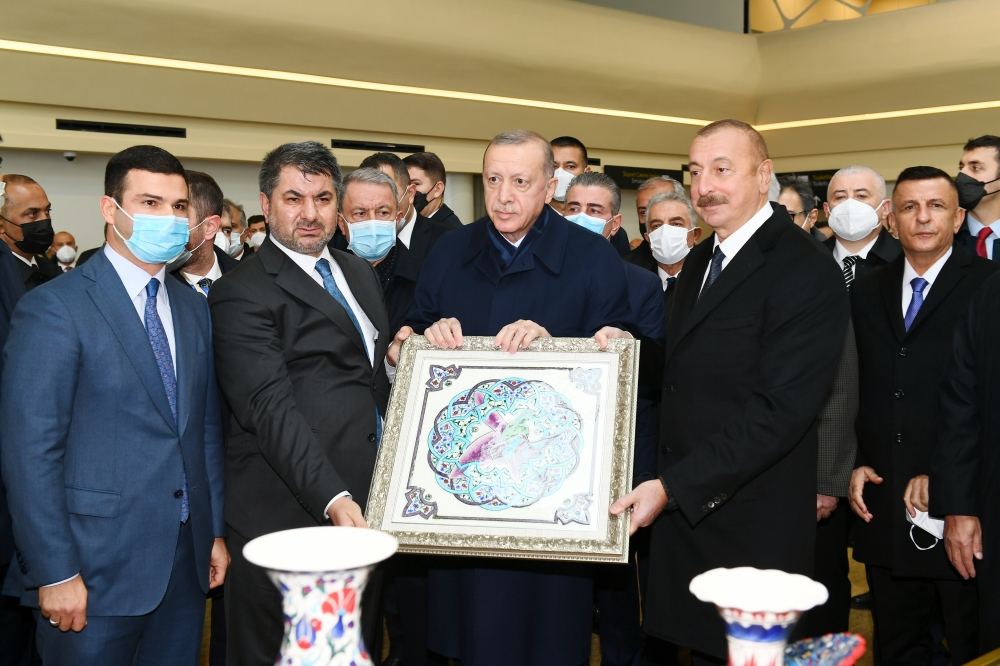 President Ilham Aliyev and President Recep Tayyip Erdogan attend opening ceremony of Fuzuli International Airport (PHOTO)