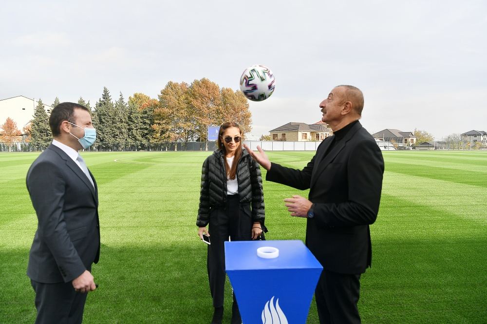 President Ilham Aliyev, First Lady Mehriban Aliyeva attend opening ceremony of Shamakhi city stadium (PHOTO/VIDEO)