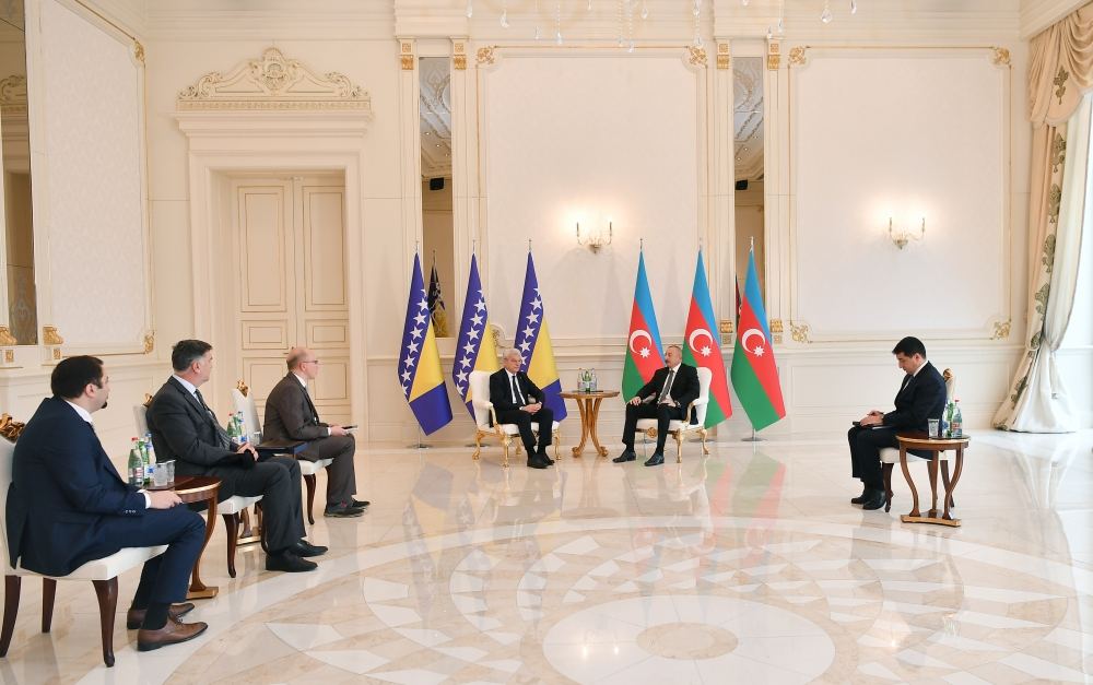President Ilham Aliyev meets with member of Presidium of Bosnia and Herzegovina (PHOTO/VIDEO)