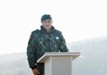 President, Commander-in-Chief of Armed Forces Ilham Aliyev makes speech in front of servicemen in Shusha (PHOTO/VIDEO)
