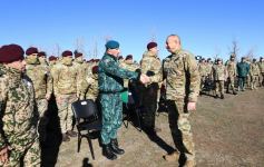 President, Commander-in-Chief of Armed Forces Ilham Aliyev makes speech in front of servicemen in Shusha (PHOTO/VIDEO)