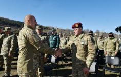 President, Commander-in-Chief of Armed Forces Ilham Aliyev makes speech in front of servicemen in Shusha (PHOTO/VIDEO)