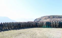 President, Commander-in-Chief of Armed Forces Ilham Aliyev makes speech in front of servicemen in Shusha (PHOTO/VIDEO)
