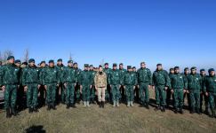 President, Commander-in-Chief of Armed Forces Ilham Aliyev makes speech in front of servicemen in Shusha (PHOTO/VIDEO)