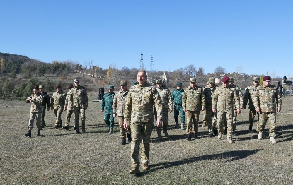 President, Commander-in-Chief of Armed Forces Ilham Aliyev makes speech in front of servicemen in Shusha (PHOTO/VIDEO)